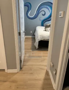 Unique Stairway Transformation with Carpet Treads and LVP Riser 4 4 6