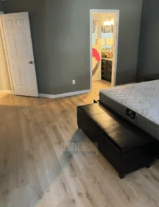 Unique Stairway Transformation with Carpet Treads and LVP Riser 7 7 3