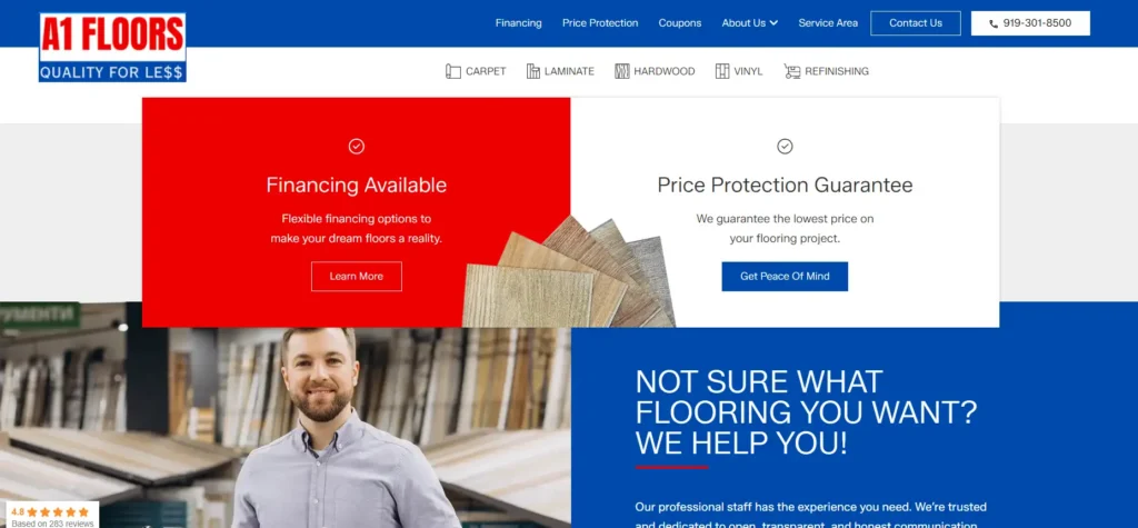 Welcome to Our Brand New Website! 4 new a1 floors website